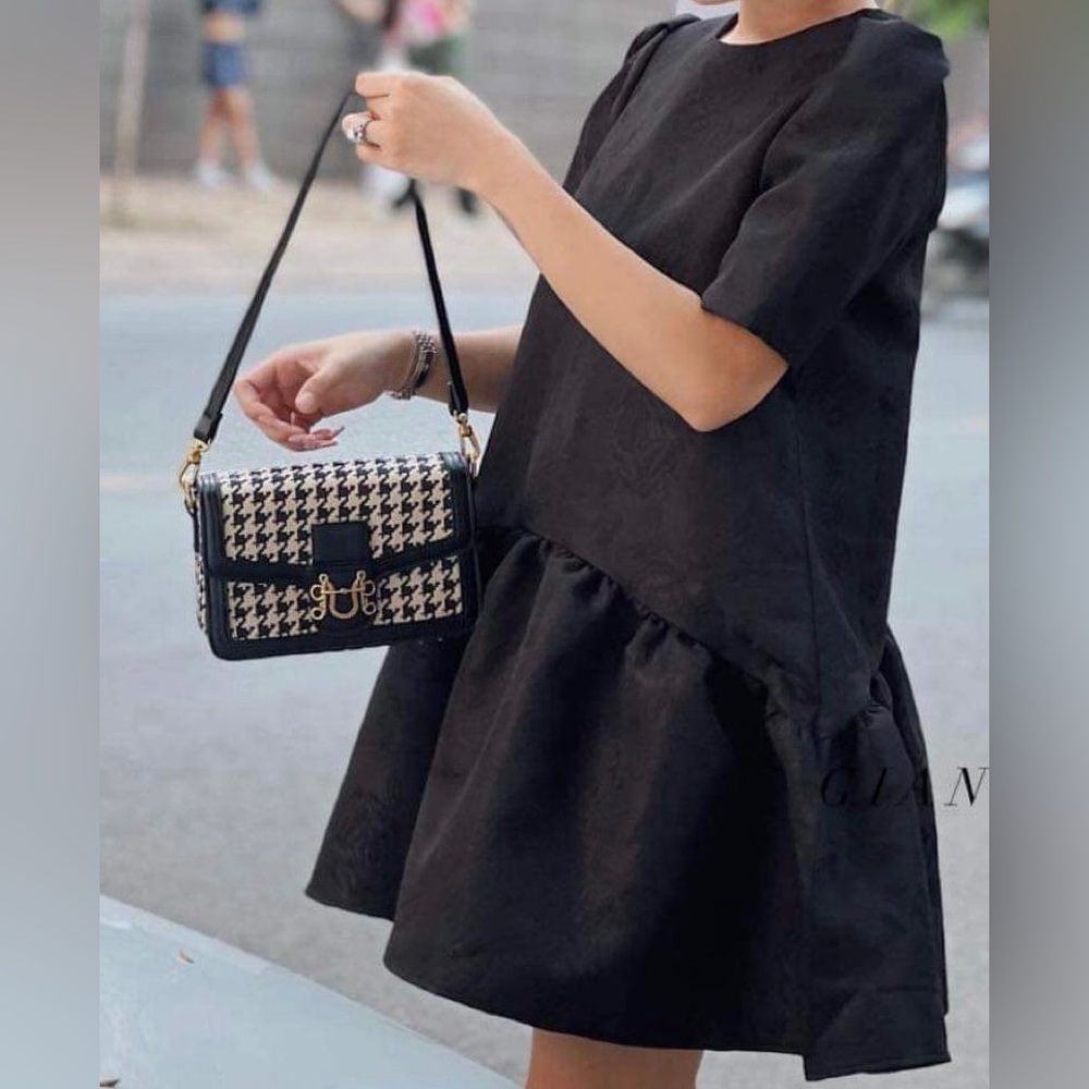 Black baby doll dress oversize